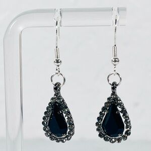 Black Teardrop Earrings